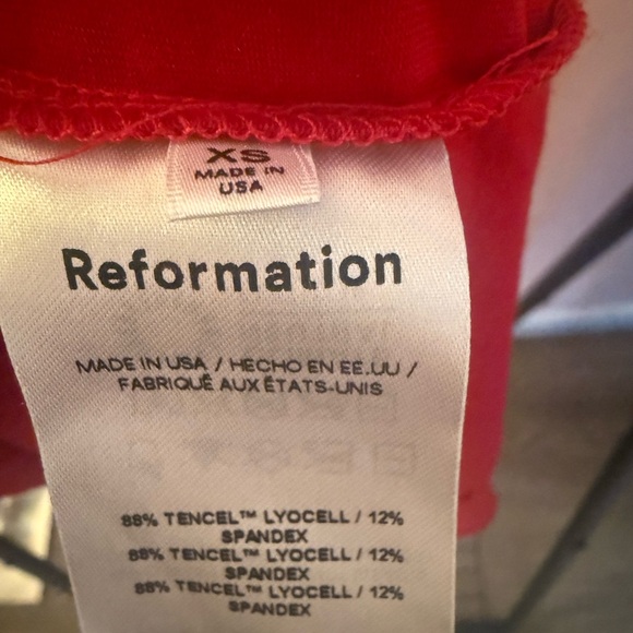 Reformation Red Sleeveless Wrap Style Dress XS - Picture 4 of 5